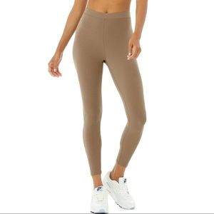 Alo Ribbed High Waist 7/8 Blissful Legging Gravel